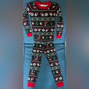 Hanna Andersson Red and Navy Gnome Pajama Set Size 5